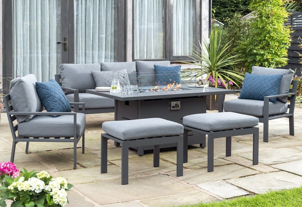 Norfolk Leisure Titchwell Lounge Set With Firepit Table