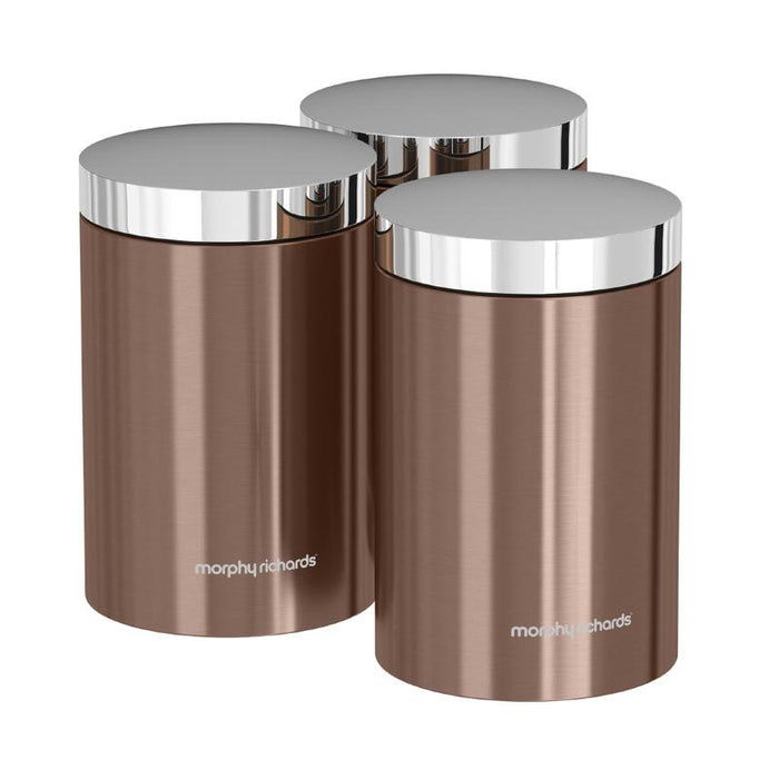 Morphy Richards Set of 3 Storage Canisters - Available In 3 Colours
