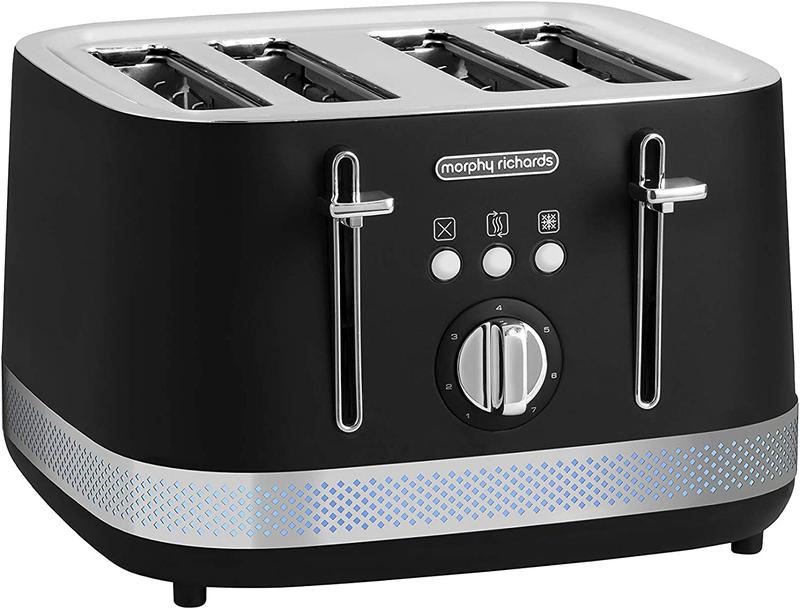 Morphy Richards Stainless Steel Illuminated 4 Slice Toaster - Available In 2 Colours
