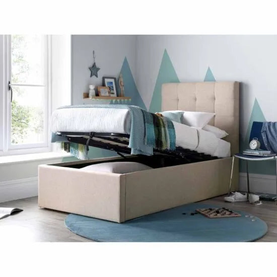 Candy Fabric Ottoman Bed - Available In 2 Colours