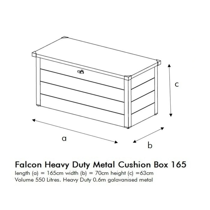 Falcon Heavy Duty Garden Storage Box - Available In 2 Sizes