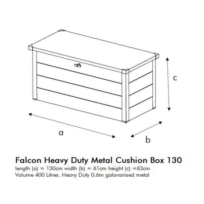 Falcon Heavy Duty Garden Storage Box - Available In 2 Sizes