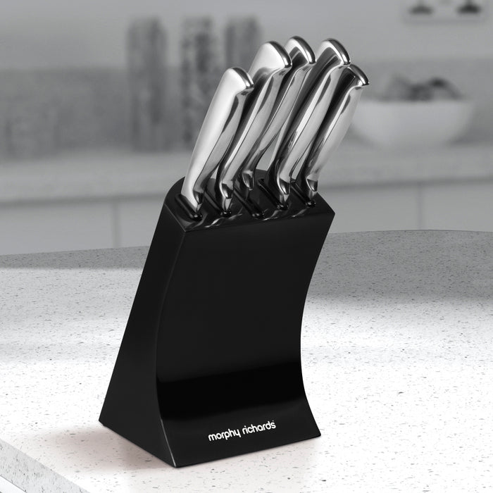 Morphy Richards Accents 5 Piece Knife Block - Available In 2 Colours