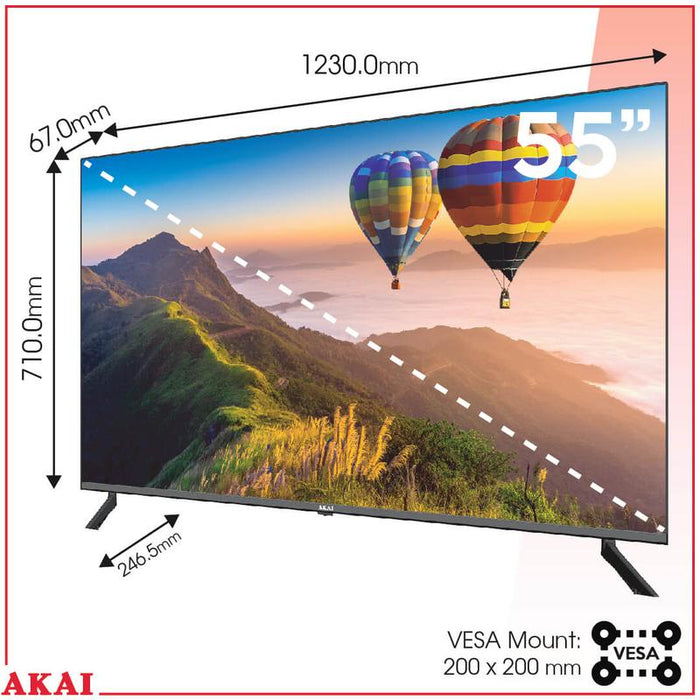 Akai 55 4K UHD Android Frameless TV