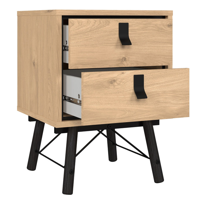 Ry 2 Drawer Bedside Cabinet - Available In 2 Colours