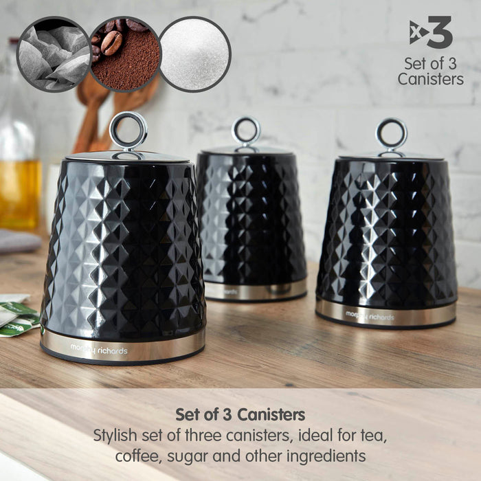 Morphy Richards Dimensions Set of 3 Canisters - Available In 2 Colours