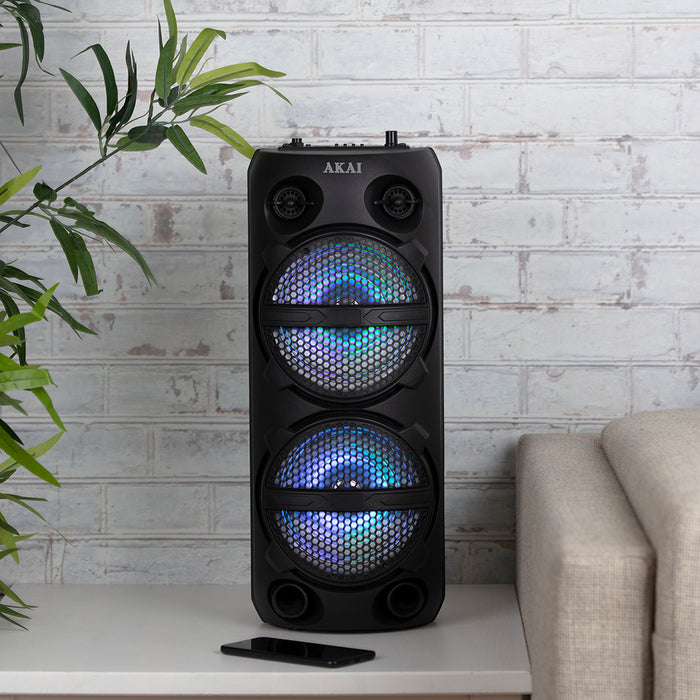 Vibes Dual 6.5inch Bluetooth Portable Party Speaker - Black