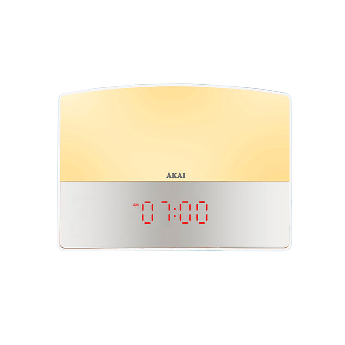 SleepEase Alarm Clock With Wake Up Light & FM Radio - White