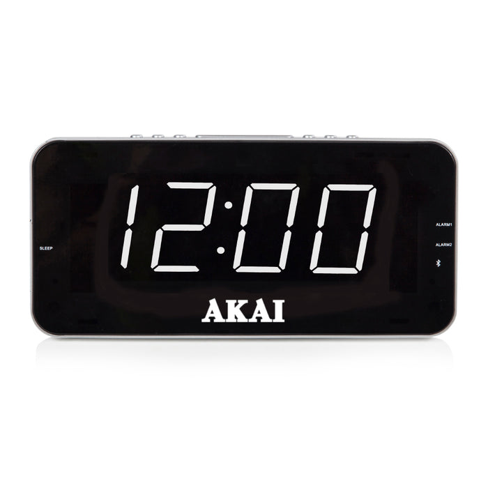 PLL AM/FM Alarm Clock Radio With Jumbo 1.8inch LED Display - Silver