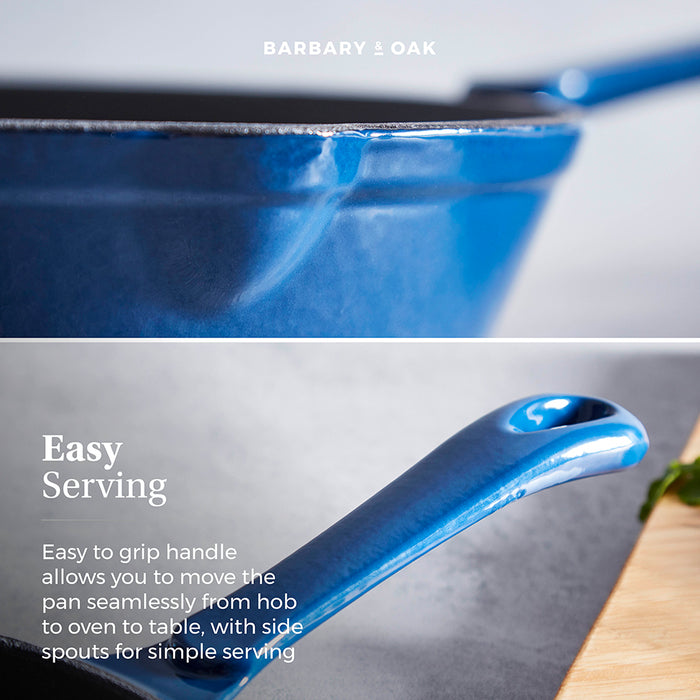 Barbary & Oak Foundry 26cm Cast Iron Frying Pan - Available In 4 Colours