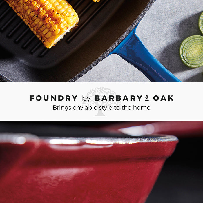 Barbary & Oak Foundry 26cm Cast Iron Grill Pan - Available In 4 Colours