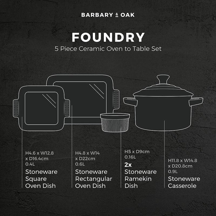 Barbary & Oak Ceramic Ovenware Gift Set - Available In 2 Colours