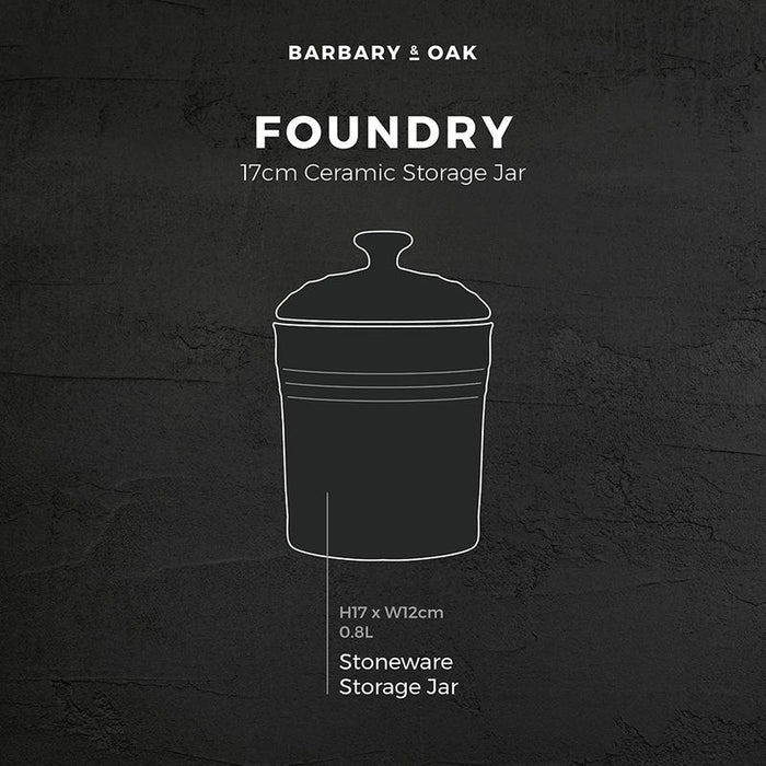 Barbary & Oak Foundry 17cm Ceramic Storage Jar - Available In 2 Colours