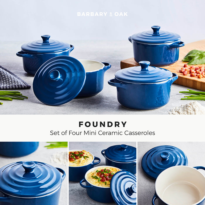 Set Of 4 Foundry 10cm Mini Casseroles - Available In 2 Colours