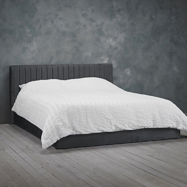Berlin Silver Ottoman Bed - Available In 2 Sizes