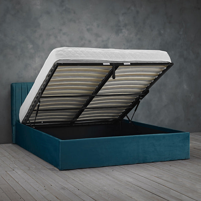 Berlin Teal Ottoman Bed - Available In 3 Sizes