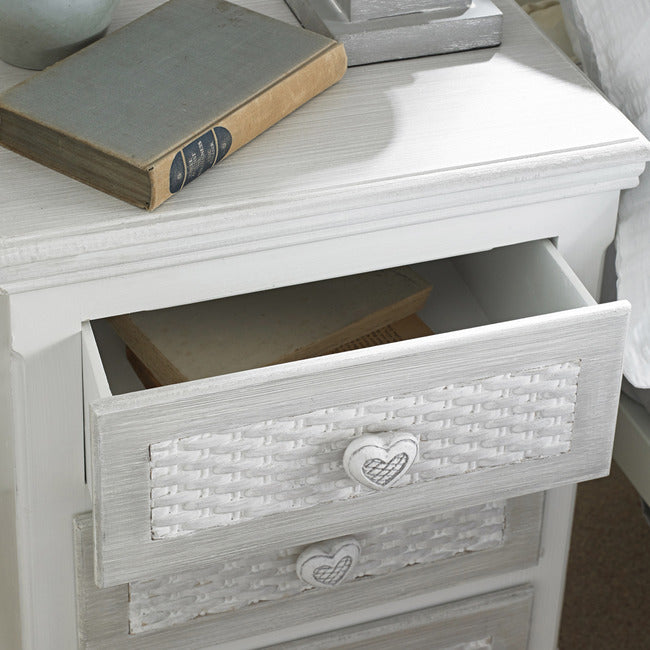 Brittany 3 Drawer Bedside Table