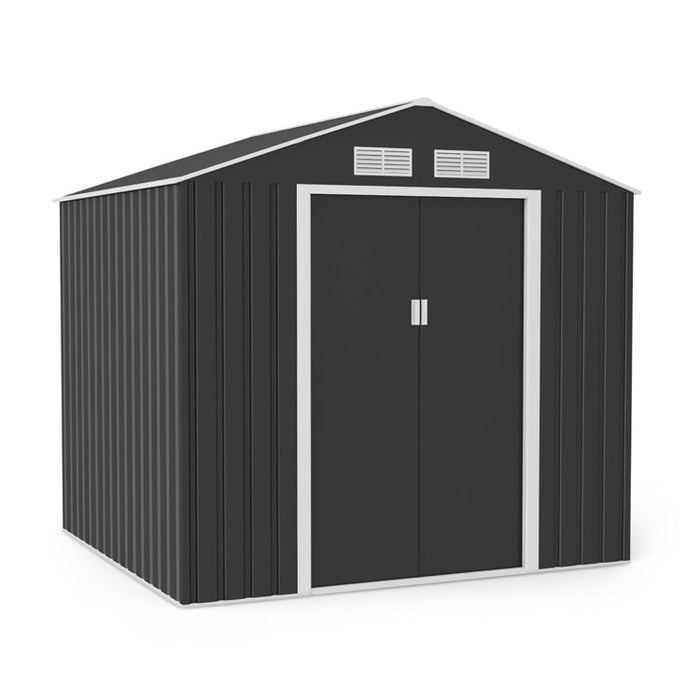 Lotus Hera Apex Metal Shed Including Foundation Kit - Available In 3 Sizes