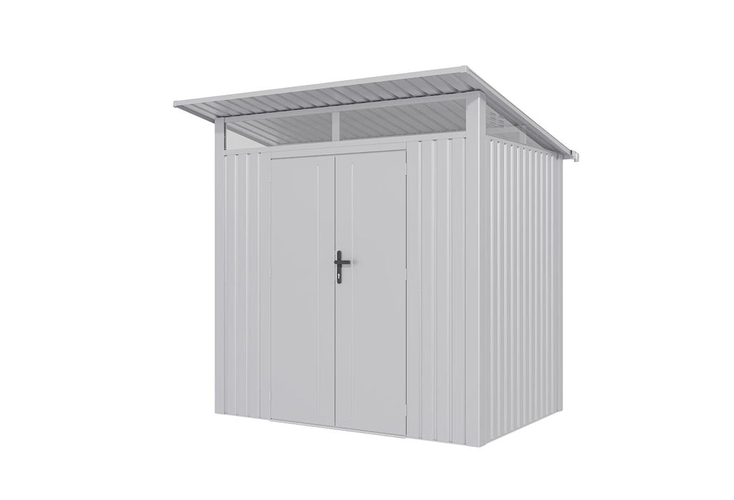 Lotus Minos White Aluminium Metal Shed - Available In 2 Sizes