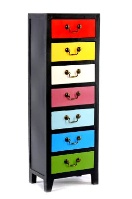 Tall Rainbow 7 Drawer Cabinet