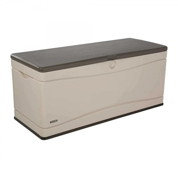 Lifetime 500 Litre Plastic Outdoor Storage Box - Brown/Desert Sand