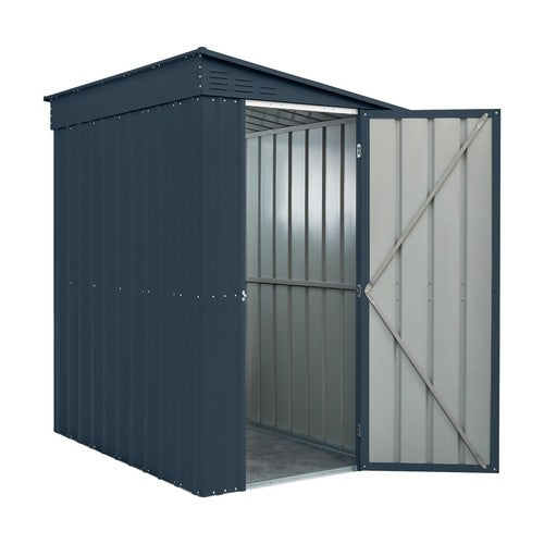 Globel Lean To Metal Garden Shed - Available In 2 Colours & 3 Sizes