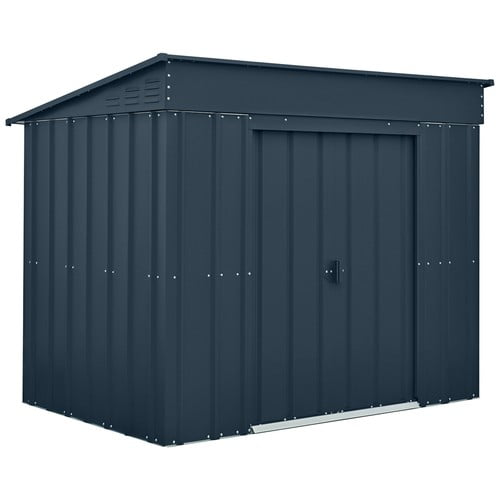 Globel Low Pent 6x4 Metal Garden Shed - Available In 2 Colours