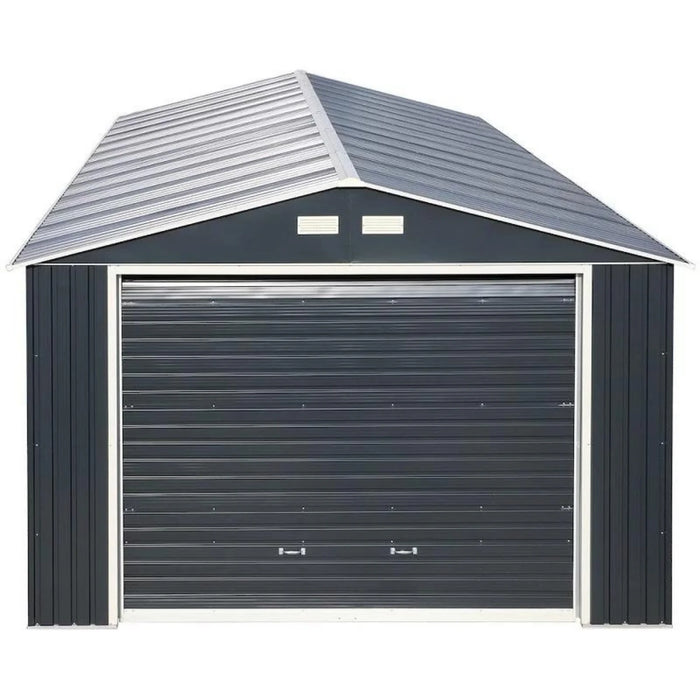 Sapphire Olympian Fronted Apex Metal Garage - Available In 4 Sizes