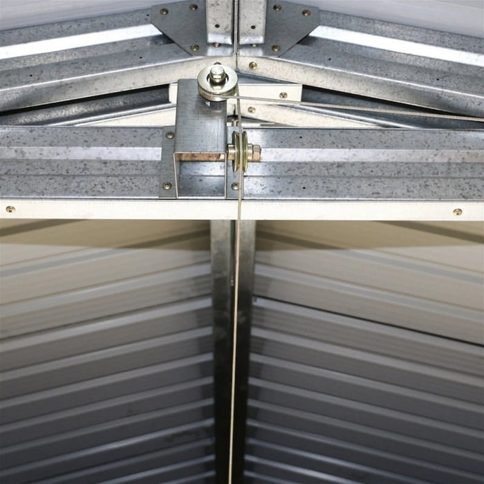 Sapphire Olympian Fronted Apex Metal Garage - Available In 4 Sizes