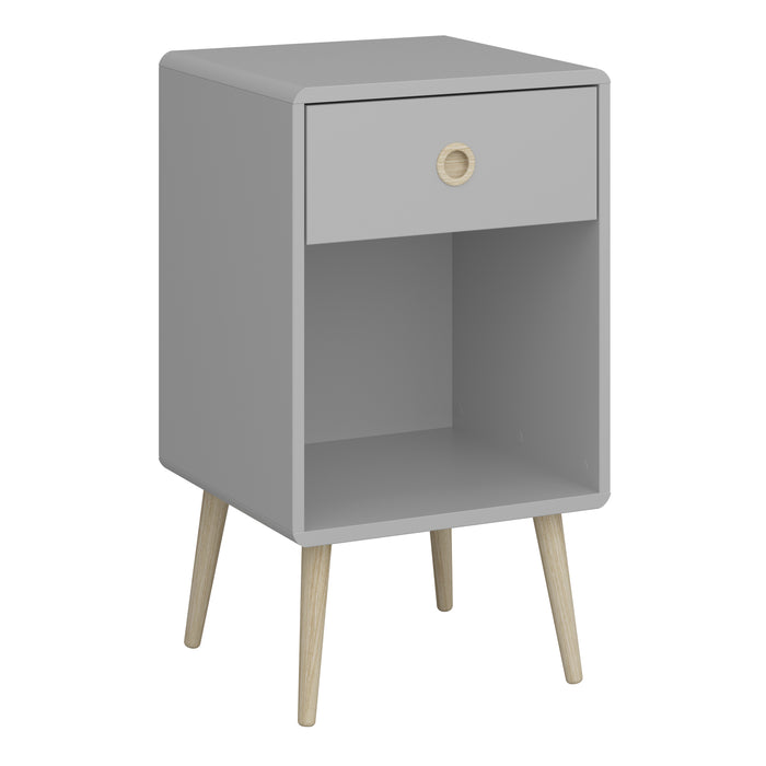 Softline 1 Drawer Bedside Cabinet - Available In 3 Colours