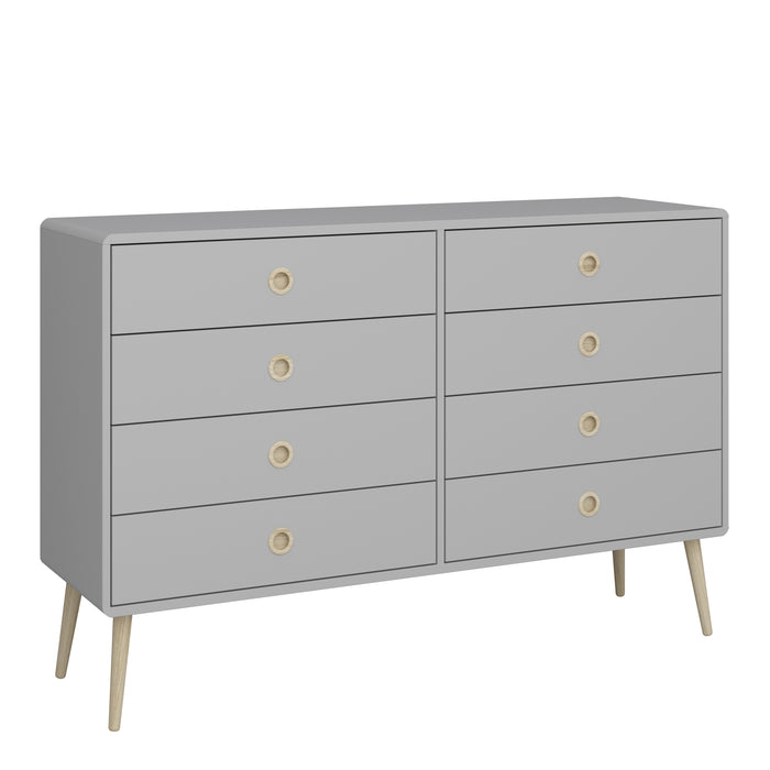 Softline 4+4 Drawer Wide Chest - Available In 2 Colours