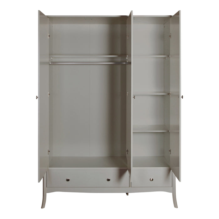Baroque 3 Door 2 Drawer Wardrobe  - Available In 2 Colours