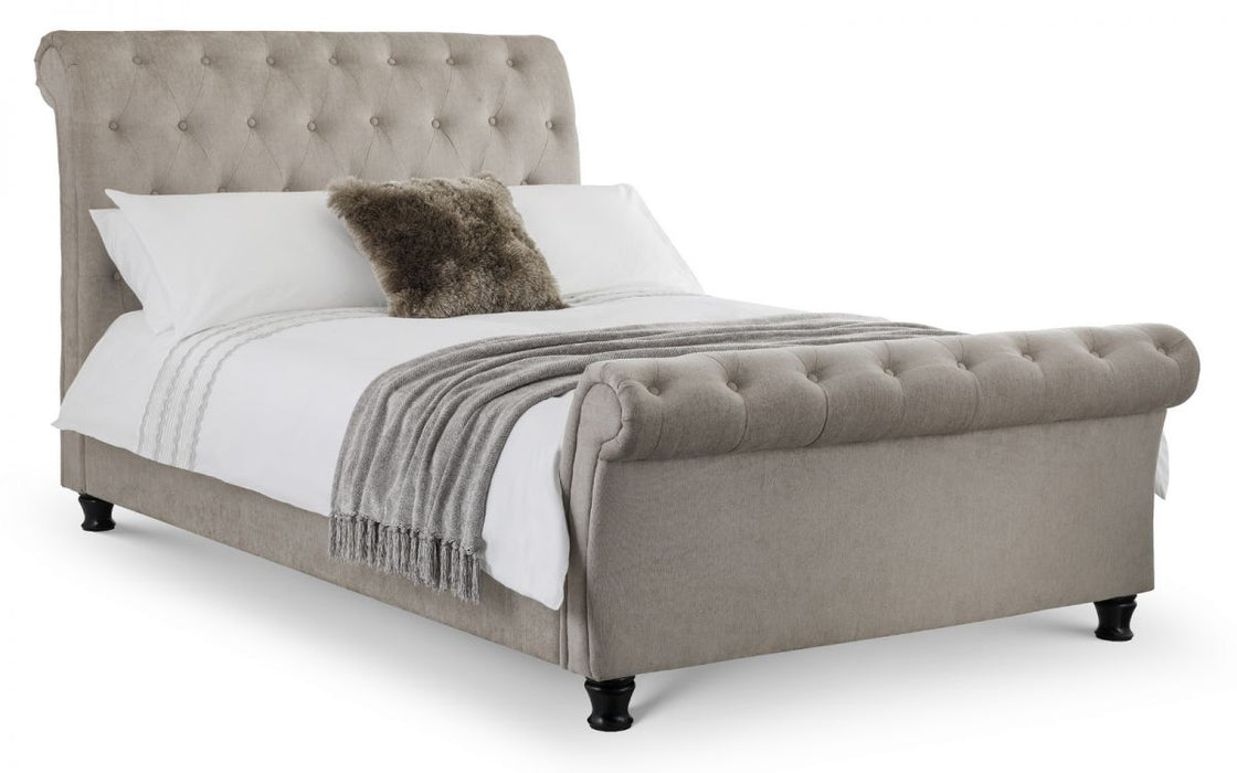 Julian Bowen Ravello Deep Button Scroll Bed - Available In 2 Sizes
