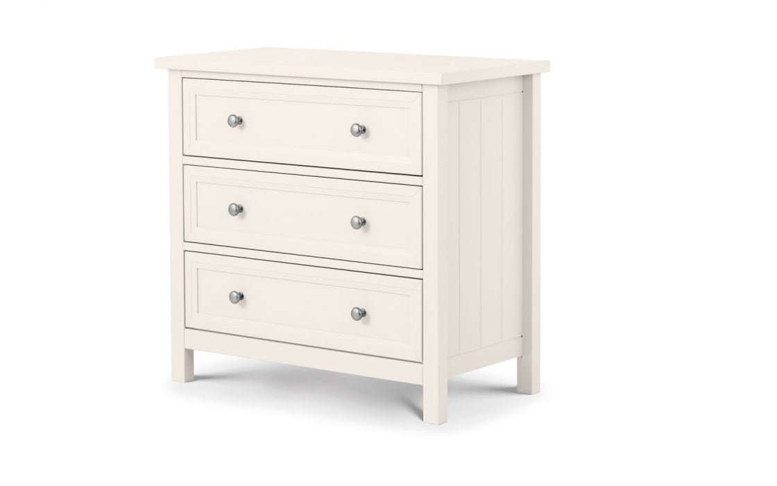 Julian Bowen Maine 3 Drawer Chest - Available In 3 Colours