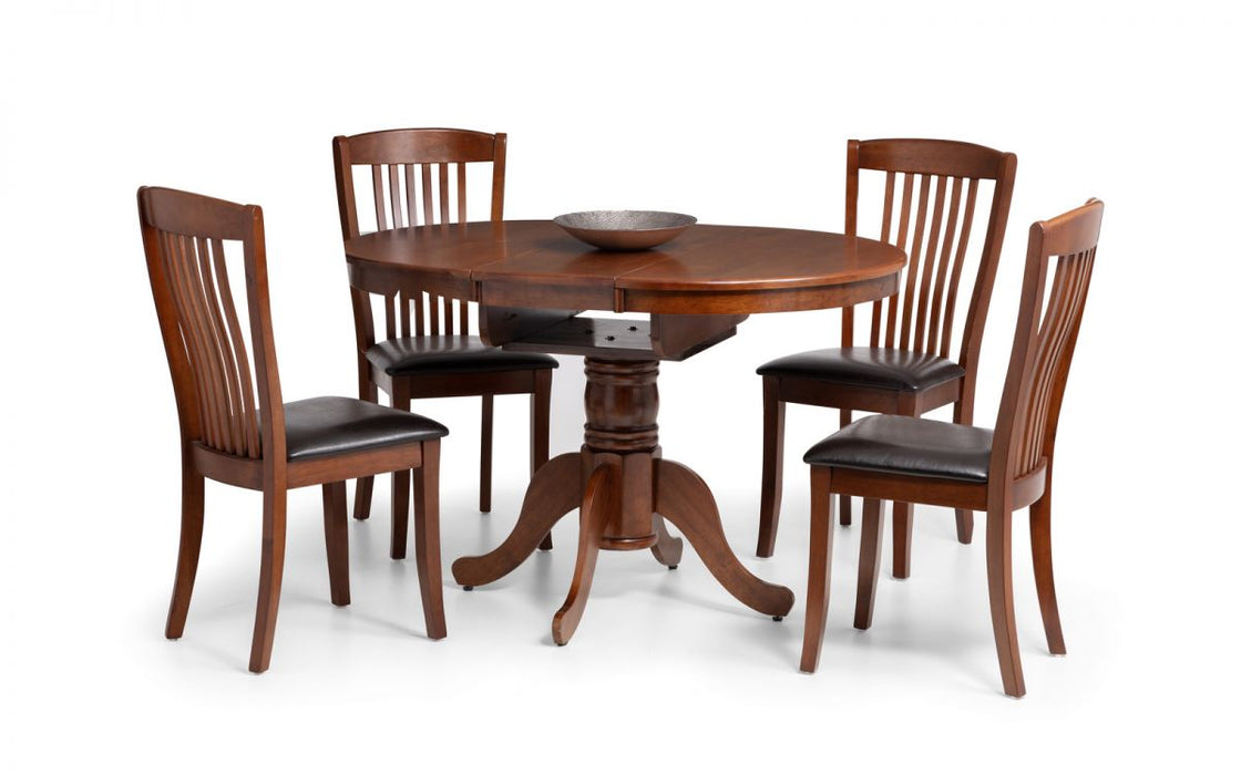 Julian Bowen Canterbury Round To Oval Extending Dining Table