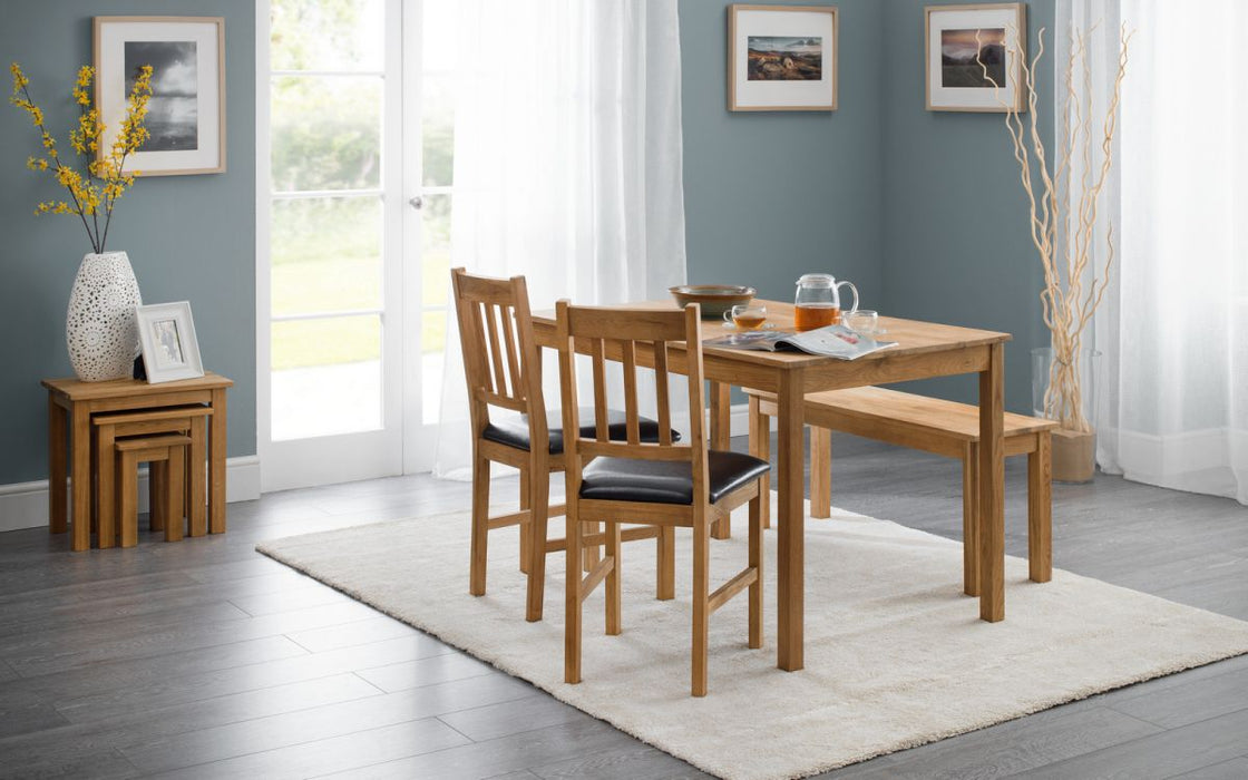 Julian Bowen Coxmoor Oak Rectangular Dining Table - Available In 2 Colours