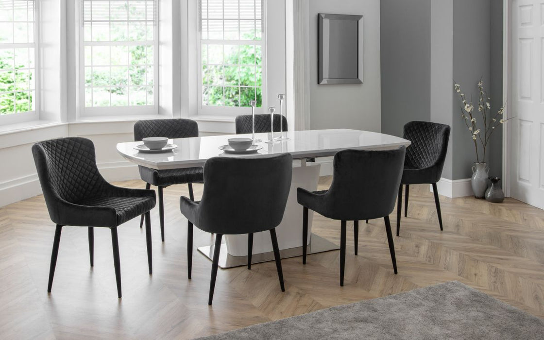 Julian Bowen Luxe Velvet Dining Chair - Available In 3 Colours