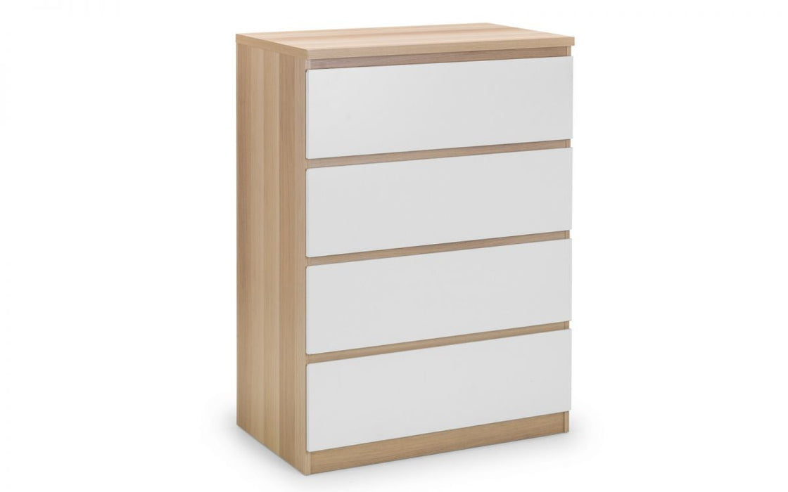 Julian Bowen Jupiter 4 Drawer Chest - Available In 2 Colours