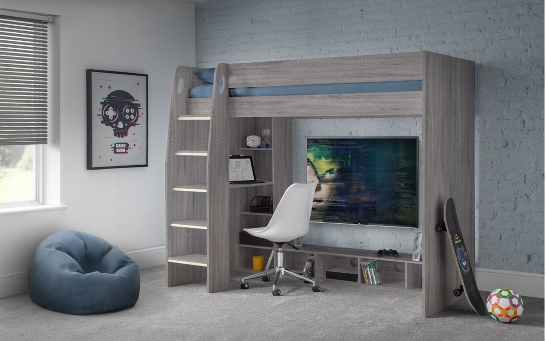 Julian Bowen Nebula Gaming Bed With Desk - Available In 3 Colours