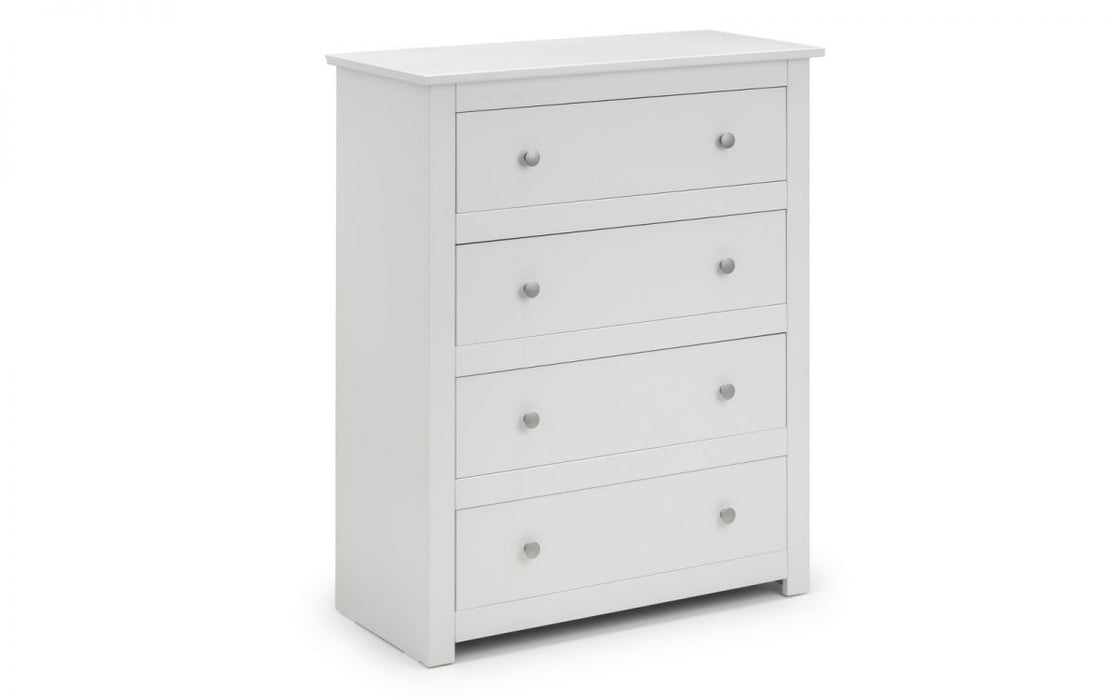 Julian Bowen Radley 4 Drawer Chest - Available In 3 Colours