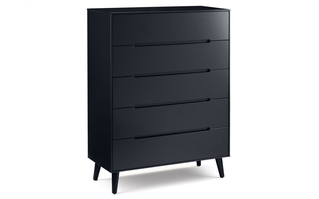 Julian Bowen Alicia 5 Drawer Chest - Available In 2 Colours