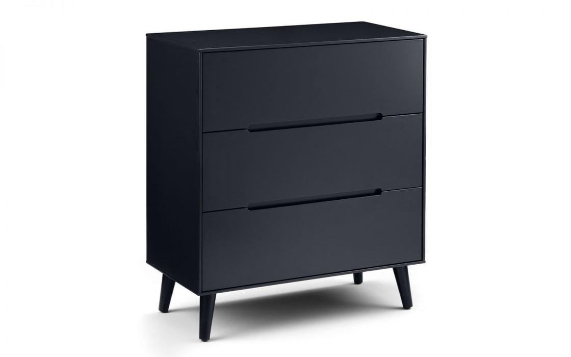 Julian Bowen Alicia 3 Drawer Chest - Available In 2 Colours