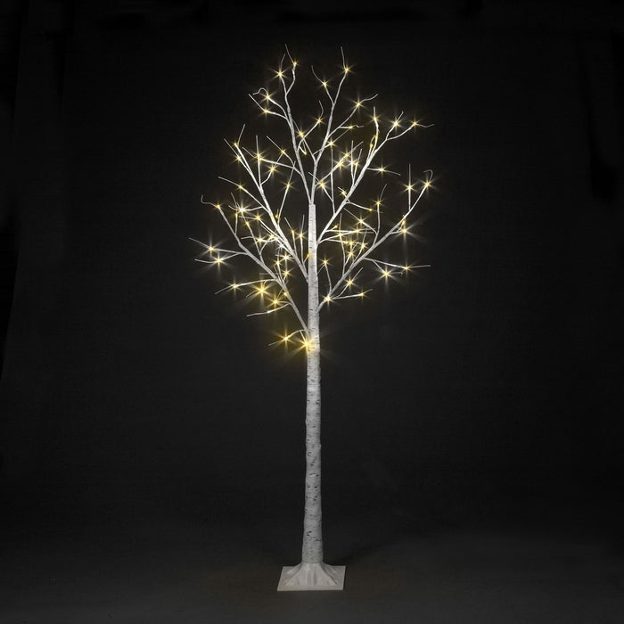 2.4M Birch Tree With 136 Warm White Lights