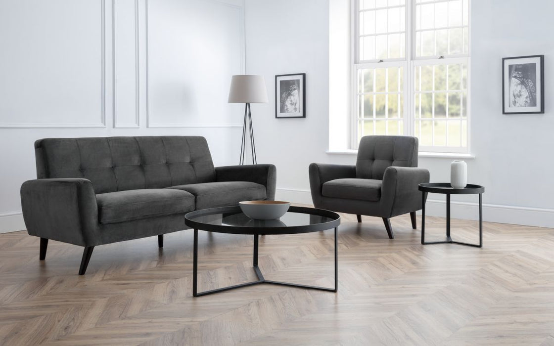 Julian Bowen Monza 3 Seater Sofa - Available In 3 Colours