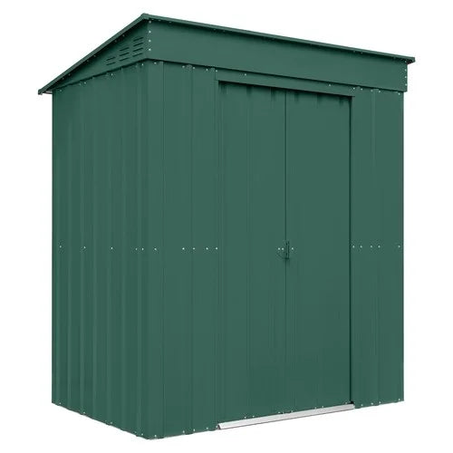 Globel Pent Metal Garden Shed - Available In 3 Colours & 4 Sizes