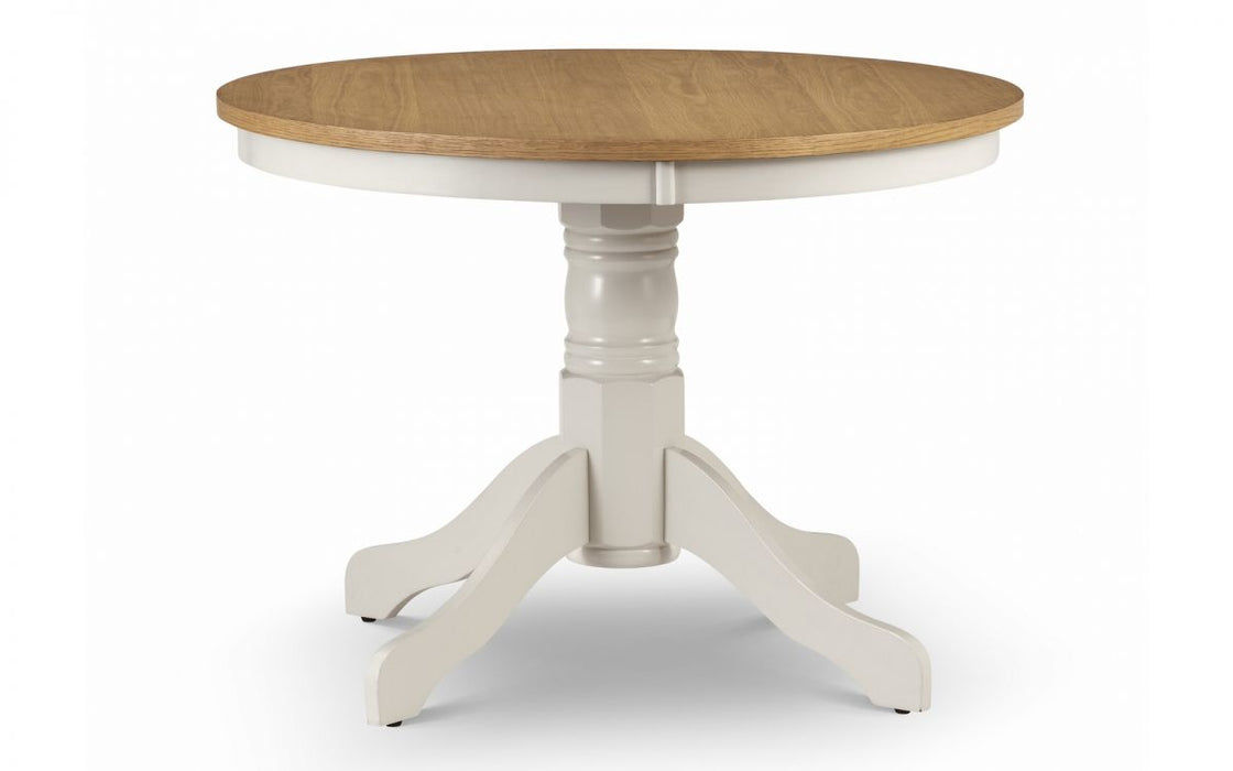 Julian Bowen Davenport Round Pedestal Table - Available In 2 Colours