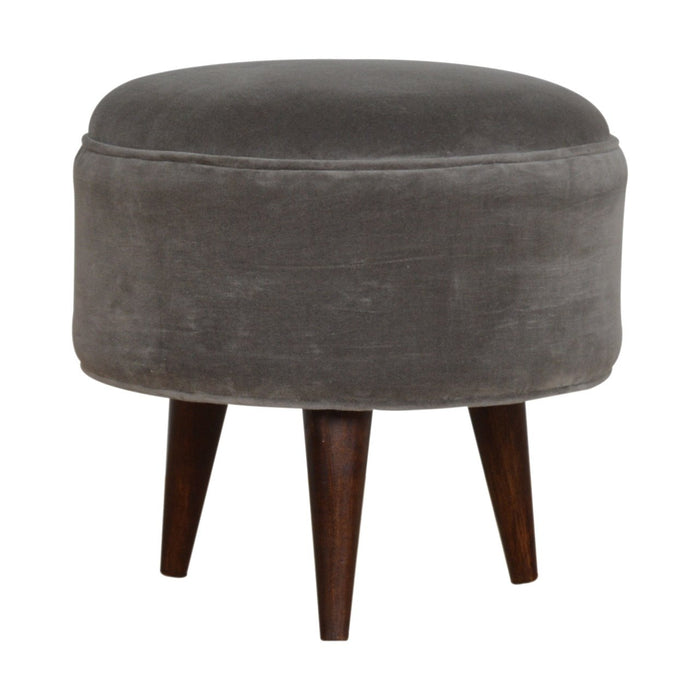 Velvet Nordic Style Footstool - Available In 4 Colours