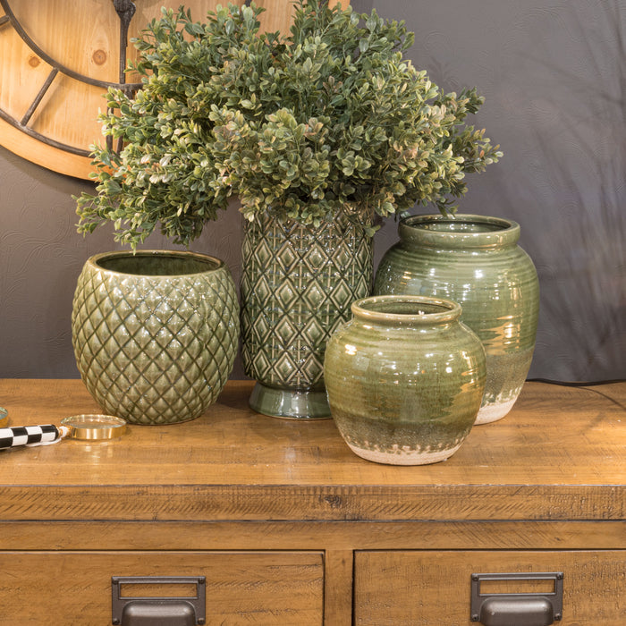 Seville Collection Olive Bulbous Vase