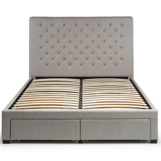 Julian Bowen Wilton Deep Button 4 Drawer Bed - Available In 3 Sizes