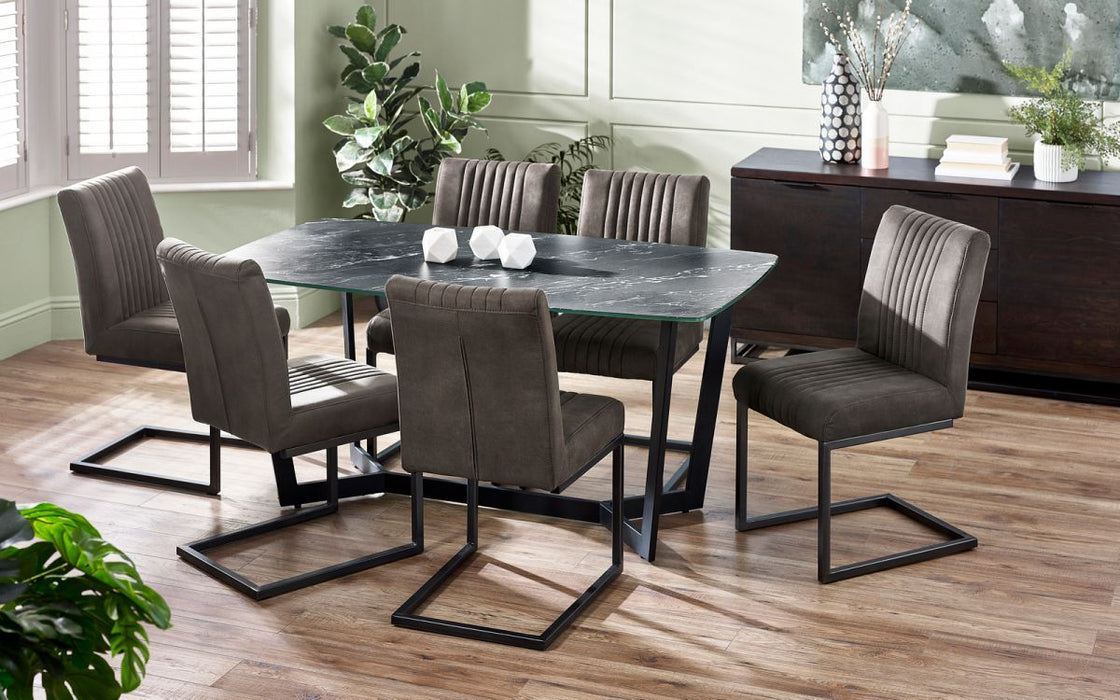 Julian Bowen Olympus Dining Table - Available In 2 Colours